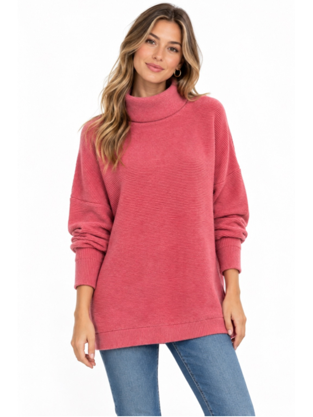 Women's Free People Ottoman Slouchy Tunic Sweater Pink Small - 779